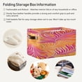 thumbnail image 6 of Tropical Bright Color Palm Tree Leaves Square Storage Bins with Handles Collapsible Containing Box 2 Packs, 6 of 9