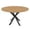 Natural Color & Black, variant on AENKYO 42"-58" Expandable Round Dining Table, Walnut Brown Wood Top & Black X-Base Pedestal, Seats 4-6