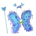 thumbnail image 2 of Disfraz de mariposa para niñas, accesorio creativo para baile, cumpleaños. azul, 2 of 8