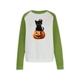 thumbnail image 7 of Drses‌‌ ‌‌‌‌‌‌‌‌‌‌‌‌‌‌‌‌Women's Halloween Crewneck Hoodie - Cute Ghost Pumpkin Print Oversized Long Sleeve Top & Casual Party, 7 of 7