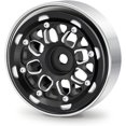 thumbnail image 3 of RCLIONS 4PCS Aluminum RC Car Beadlock Wheel Rims for TRX4M 1/18th RC Crawler Buggy Car (Black), 3 of 6