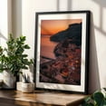 thumbnail image 4 of Sunset over Minori 03 - Minori Campania Italy Photography Sunset Coastal Cityscape Landscape Architecture Scenic Travel Poster Black Framed Wall Art Print 5 x 7 inches, 4 of 8