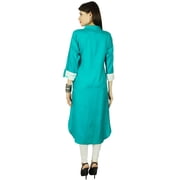 Solid Rayon Dress 3/4 Sleeve Bollywood Women Ethnic Kurti Tunic Top