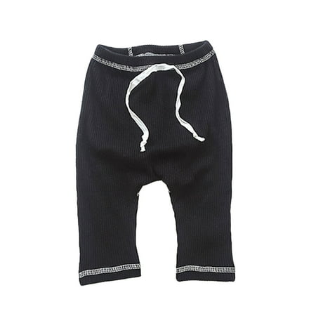 

Fsqjgq Milk and Cookie Baby Pants Baby Girls Boys Solid Ribbed Cotton Summer Autumn Long Pants Leggings Clothes Baby Snow Pants Cotton Black 66
