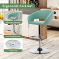 thumbnail image 3 of Modern Adjustable Bar Stools with PU Leather Seat, 360° Swivel Open Mid Back & Armrest Bar Stool– Ideal for Kitchen , Bar, Café, Counter Seating (Mint Green), 3 of 12