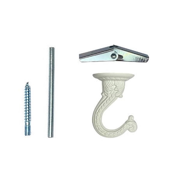 2 Sets of Ceiling Mount Hooks Heavy Duty Swag Toggle Hooks Metal Ceiling Hooks Zinc Alloy Hooks