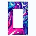 thumbnail image 5 of Metal Light Switch Plate Cover Liquid Candy Purple Pink Swirl CDY003, 5 of 13