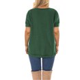 thumbnail image 6 of LANREMON Plus Size Summer Casual Tunic Tops for Women Crew Neck Short Sleeve Flowy Oversized T Shirts Blouse, 6 of 6