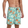 thumbnail image 2 of Kdxio Cute Sloth on Floral Tree Print Mens Sleep Shorts Bottoms Soft Comfy Pajama Wear Pants with Drawstring Pockets, 2 of 7