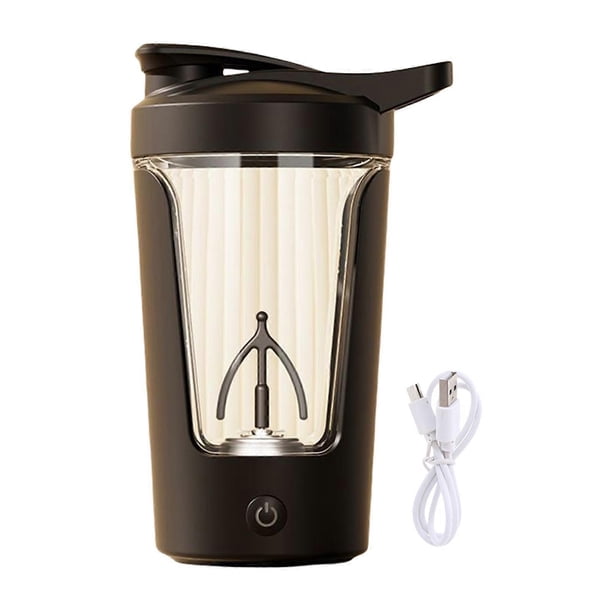 450ml Automatic Mixing Cup Leakproof Drink Cup Home Mixer Rotating Water Cup Automatic Stirring Mug Coffee Milk Cup White