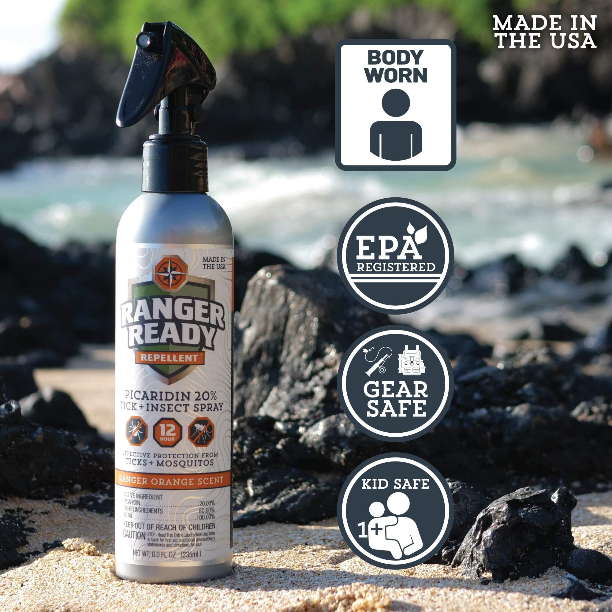 Ranger Ready Picaridin Insect Repellent Bug Spray, Orange Scent (5 Oz., Pack of 3)