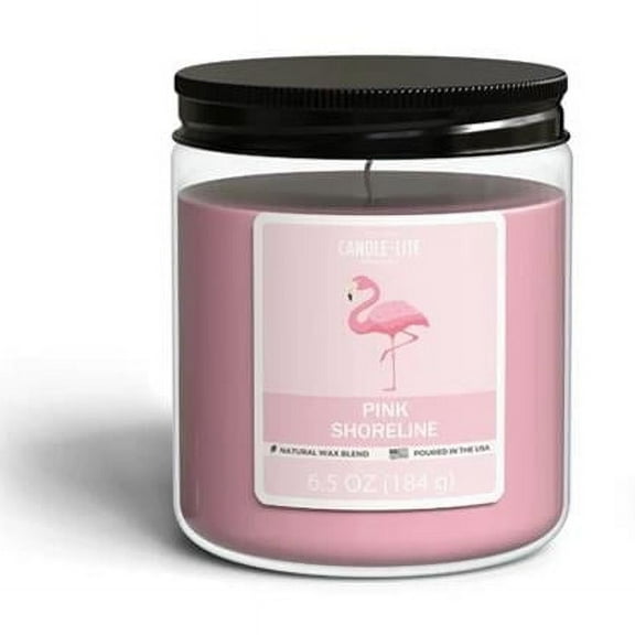 Candle Lite 130007 6.5 oz Pink Shore Candle - Pack of 6