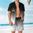 thumbnail image 4 of Vedolay Men Short Sets Outfits 2 Piece Men's 2 Pieces Print Set Shirt&Short Summer Set for Men,Mint Green 3XL, 4 of 5
