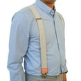 thumbnail image 7 of Men's 1.5 inch Wide Suspender Fully Elastic Khaki Adjustable Suspenders, 7 of 7