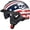 Gloss Flag Large, variant on Dot Approved, Retro N Protective Helmet, Adjustable Vis Design Sun Shield, Lightweight, Durable, Portable, User-friendly, Compact, Scooter, Motorcycle, Half, Men, Women, Mf08