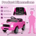 thumbnail image 2 of Akaber Licensed Shelby Kids Electric Car, 12V Ride On Toy with Remote Control, Bluetooth Music for Boys and Girls, 2 of 9
