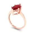 thumbnail image 2 of Clara Pucci 14K Rose Gold 2.5ct Tourmaline Solitaire Ring for Women, 2 of 7