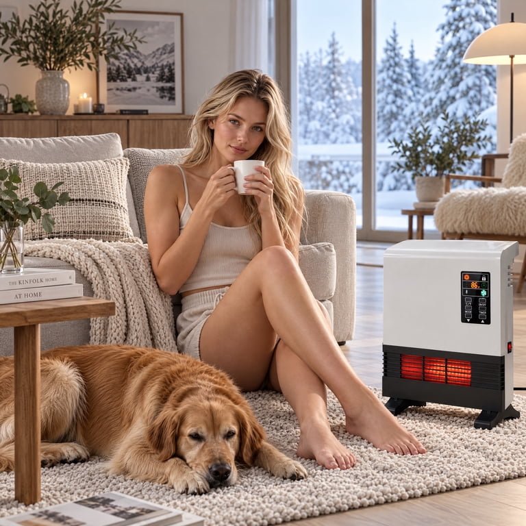 Wall Mounted or Floor Portable Space Heater, 1500W photo 2