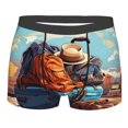 thumbnail image 4 of Goofa Colorful Travel Luggage Gear Printed Men's Boxer Briefs Underwear, Moisture-Wicking Underwear, Trunk,Soft and Breathable Cotton Underwear-X-Large, 4 of 9