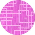 thumbnail image 1 of Ahgly Company Indoor Round Abstract Pink Modern Area Rugs, 3' Round, 1 of 4