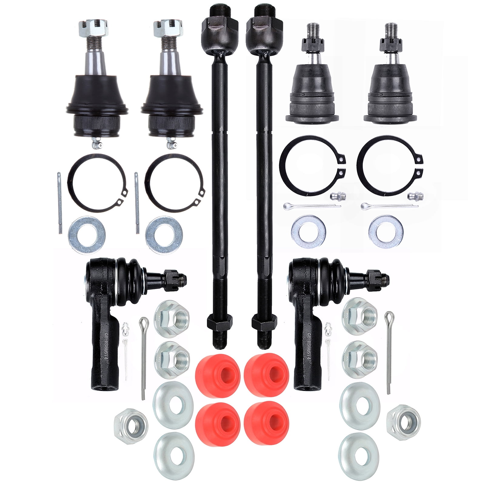 ECCPP - 10PC Inner Tie Rod End Lower Ball Joint Outer Tie Rod End Sway Bar Bushing Upper Ball Joint - Compatible with 2011-2012 for Ram 1500 - ES80574 EV800098 K7300 K7411 K80628 Suspension Kit