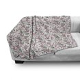 thumbnail image 2 of Floral Soft Flannel Fleece Throw Blanket, Vintage Composition Butterflies Apple Blossom, Cozy Plush for Indoor and Outdoor Use, 70" x 90", Ivory Pale Pink Green, by Ambesonne, 2 of 5
