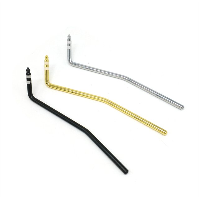 Baohd Electric Guitar Rocker Double Tremolo Rod Rustproof Bend Head Crank Handle Vibrato Am for Thump Stick Replacement Parts Gold 1Set