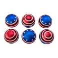thumbnail image 3 of Kurt Adler 80MM Red, White and Blue Stars and Stripes Glass Ball Ornaments, 6 Piece Box, 3 of 5