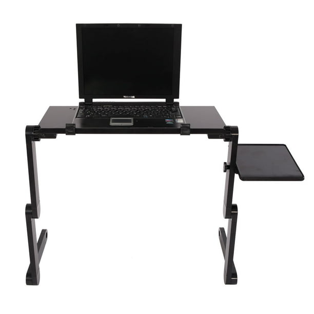 Zimtown 360 Adjustable Foldable Bed Table Laptop Notebook Desk Table Fan Hole Stand Bed Tray Walmart Com Walmart Com