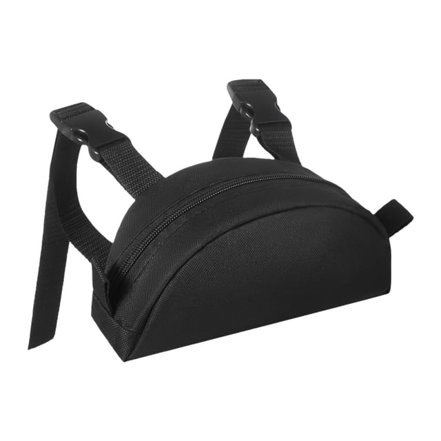 Bolsa de sillín de caballo con bolsillo para pomo, bolsa de viaje de tela Oxford con cremallera, de almacenamiento para acampar, de sillín para sillas Negro