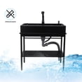 thumbnail image 2 of golytefs Stainless Steel Utility Sink Free Standing Single Bowl Kitchen Sink with Faucet, 2 of 9