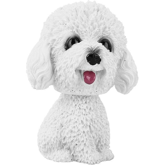 Decoración para perros, simulación de cabeza temblorosa, decoración para perros, juguete con cabeza de Bobble, adorno para el interior del salpicadero del coche, figuras colecciona