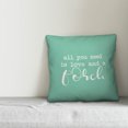 thumbnail image 2 of Creative Products All You Need is Love and a Porch Script Mint 16x16 Indoor / Outdoor Pillow, 2 of 2