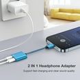 thumbnail image 2 of Headphone Adapter Compatible for iPhone, 2 Pack Lighting to 3.5mm Headphone Jack Adapter, 2 in 1 Aux Audio Cord+ Charger Splitter Aapter Dongle for iPhone 14/13/12/11, Mixed, 2 of 7