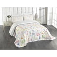 thumbnail image 3 of Ambesonne Owls Quilted Bedspread Set 3 Pcs, Angry Funny Cartoon, King Size, Multicolor, 3 of 5