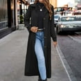 thumbnail image 2 of Drses Womens Trench Coat Winter Lapel Double Breasted Long Pea Coat Casual Work Office Overcoat with Pocket, 2 of 5