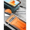 thumbnail image 5 of ExoGuard For  Google Pixel 8 Pro Case, Rubber Shockproof Full-Body Phone Case with Kickstand(Orange), 5 of 7