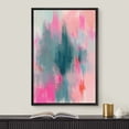 thumbnail image 2 of IDEA4WALL Framed Canvas Print Neon Pink & Blue Watercolor Collage Abstract Shape Wall Art Modern Artwork Decor Bohemian Colorful Chic for Living Room, Bedroom - Black 24"x36", 2 of 5