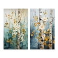 thumbnail image 2 of Designart "Birch Woods Winds V" Tree Birch Wall Art Set Of 2 - Blue Floral Canvas Set For Living Room Decor, 2 of 6