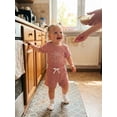 thumbnail image 6 of BemeyourBBs Newborn Baby Girl Little Sister Outfit Waffle Knit Letters Short Sleeve Romper with Elastic Waist Pockets Shorts Set Cute Infant Summer Clothes, 6 of 9