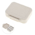 thumbnail image 3 of Unique Bargains 3 Grids Single Layer Independent Pill Box 1 Pc Beige, 3 of 6