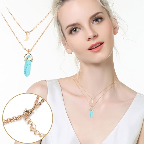 Collar para mujer, joyería para mujer, joyería para mujer, collar con colgante de cielo vintage de moda para mujer, joyería de regalo, collar para mujer