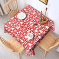 thumbnail image 2 of Red Christmas Deer and Gift Pattern Square Tablecloth,Waterproof Square Table Cover,Wipeable Spillproof Washable Table Cover for Home Kitchen Party Decor 42"X42"(107x107cm), 2 of 6