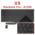 thumbnail image 4 of New Laptop Keyboard For Macbook Pro Retina 15" A1398 US UK Russian Spain French 2012 2013 2014 2015 SP, 4 of 5