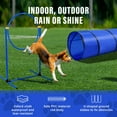 thumbnail image 3 of Flroha Dog Agility Course Backyard Set Dog Agility Course Backyard Set with 2 Tunnels Hoop Jump 2 Hurdle Jumps 6 Weave Poles Pause Box Whistle Folding Bowl Toy Ball Carry Bag robust, 3 of 9