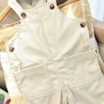 thumbnail image 5 of Toddler Cute Jumpsuit Girls Overalls Kids Casual Sleeveless Girls Overalls with Pockets White Jumpsuit Girls Clothes Size 12-18 Months, 5 of 6