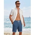 thumbnail image 4 of COOFANDY Sweat Shorts Men 9 inch Cotton Waffle Shorts Summer Fashion Pull on Lounge Beach Shorts, 4 of 6