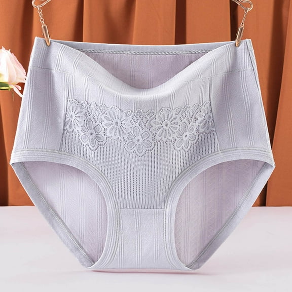 Ailaofu Womens Underwear Soft Hipster Panties Breathable Briefs Mid-waist Solid Butt Lifting Breathable Bikini Panty Briefs