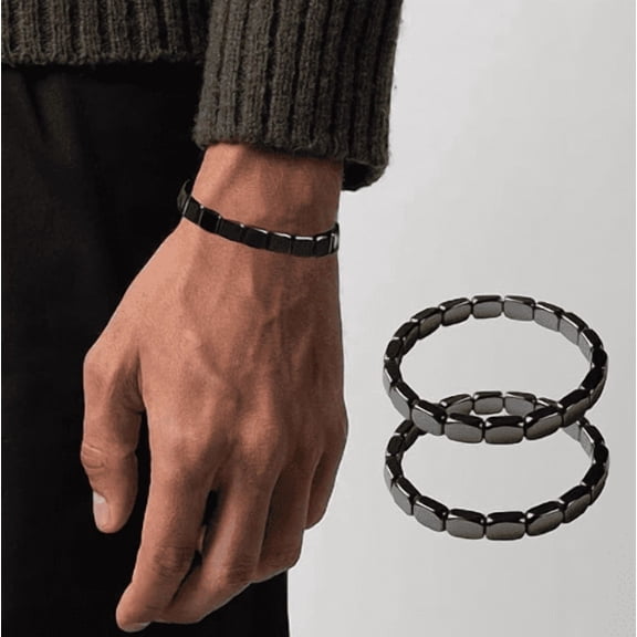 HmNPlay Men's Ore Bracelet Energy Healing Beaded Wristband Stress Relief Gifts for Husband Dad Boyfriend Valentine's Day Present Calming Inner Strength Jewelry