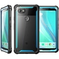 thumbnail image 3 of JEW Case for Google Pixel 2 XL 2017 Release, [Ares] Full-Body Rugged Clear Bumper Case with Built-in Screen Protector(Black/Blue), 3 of 6